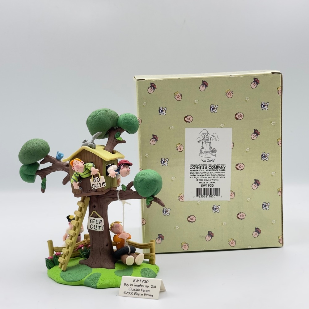 Coyne's & Company Elayne Watrus No Gurls Treehouse Figurine EW1930 Year 2000